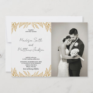 Wheat Wedding Invitations with photo