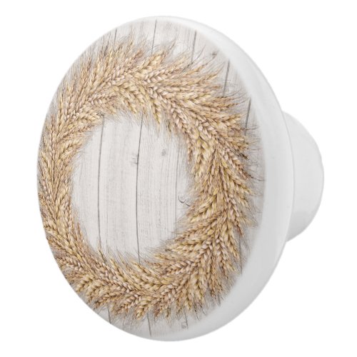 Wheat Wreath Drawer  Cabinet Knobs