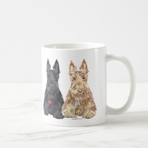 Wheaten and Black Scottie Dogs Coffee Mug