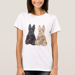 Wheaten and Black Scottie Dogs T-Shirt