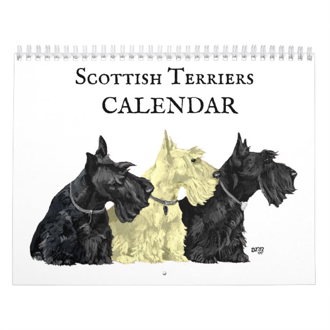 Wheaten and Black SCOTTIES Calendar (Cover)