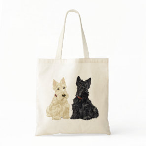 Wheaten and Black Scottish Terriers Tote Bag
