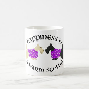 Wheaten & Black Scottie Happiness Coffee Mug
