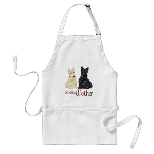 Wheaten & Black Scotties Mother's Day Adult Apron (Front)