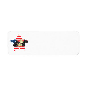 Wheaten & Black Scottish Terriers Label