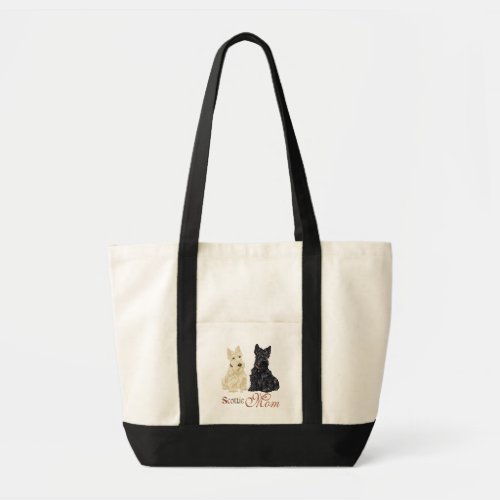 Wheaten  Black Scottish Terriers Mom Tote Bag