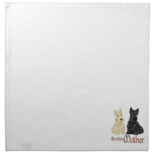 Wheaten & Black Scottish Terriers Mother Cloth Napkin