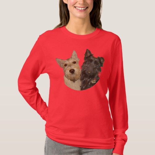 Wheaten  Black Scottish Terriers T_Shirt