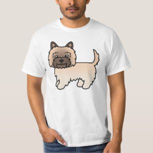 Wheaten Cairn Terrier Cartoon Dog Illustration T-Shirt