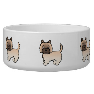 Wheaten Cairn Terrier Cute Cartoon Dog Bowl