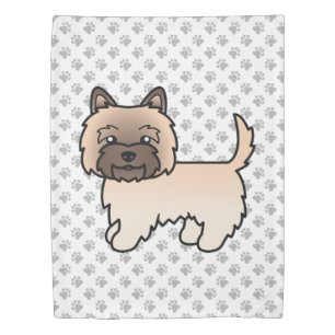 Wheaten Cairn Terrier Cute Cartoon Dog Duvet Cover