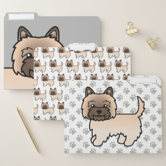 Wheaten Cairn Terrier Cute Cartoon Dog File Folder
