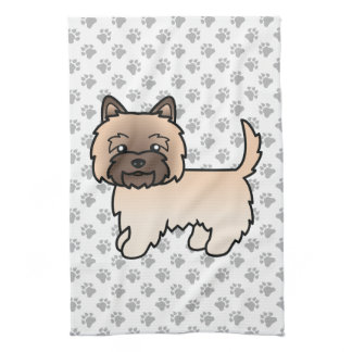 Wheaten Cairn Terrier Cute Cartoon Dog Kitchen Towel