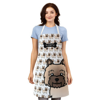 Wheaten Cairn Terrier Cute Cartoon Dog &amp; Name Apron