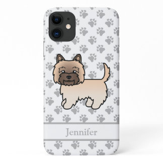 Wheaten Cairn Terrier Cute Cartoon Dog &amp; Name iPhone 11 Case