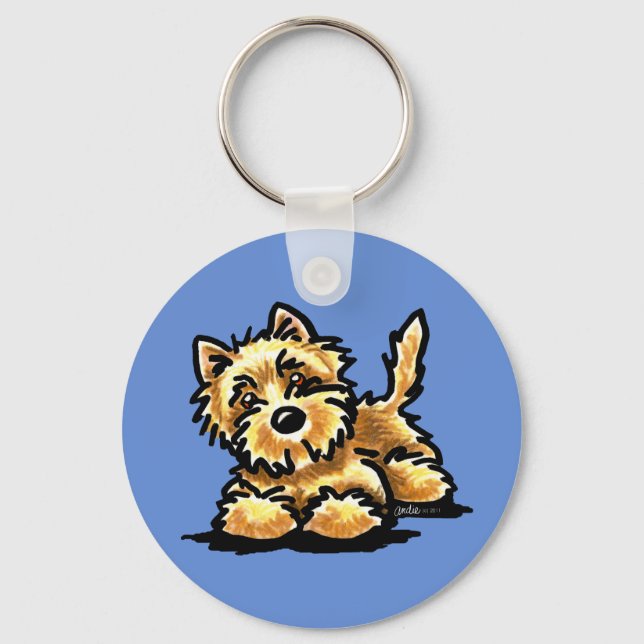 Wheaten Cairn Terrier Keychain (Front)