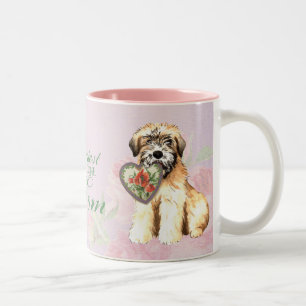Wheaten Hearts Mom Two-Tone Coffee Mug