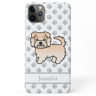 Wheaten Norfolk Terrier Cartoon Dog &amp; Name iPhone 11 Pro Max Case