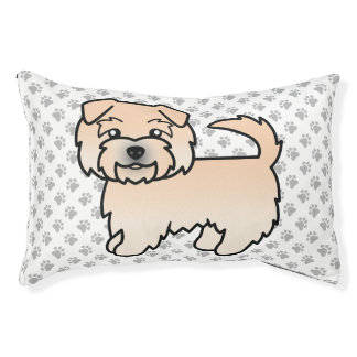 Wheaten Norfolk Terrier Cartoon Dog &amp; Paws Pet Bed