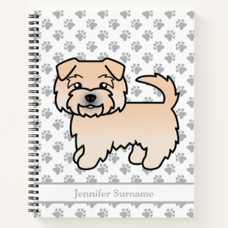 Wheaten Norfolk Terrier Cartoon Dog &amp; Text Notebook