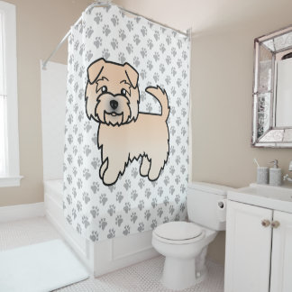 Wheaten Norfolk Terrier Cute Cartoon Dog Shower Curtain