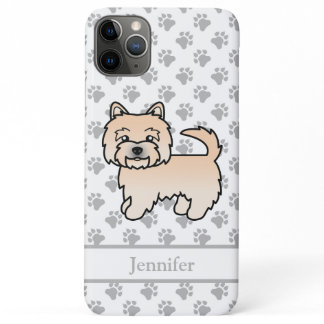 Wheaten Norwich Terrier Cartoon Dog &amp; Name iPhone 11 Pro Max Case