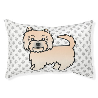 Wheaten Norwich Terrier Cartoon Dog &amp; Paws Pet Bed