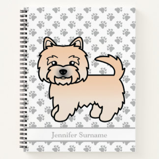 Wheaten Norwich Terrier Cartoon Dog &amp; Text Notebook