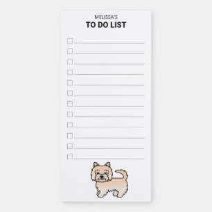 Wheaten Norwich Terrier Dog To Do List Magnetic Notepad