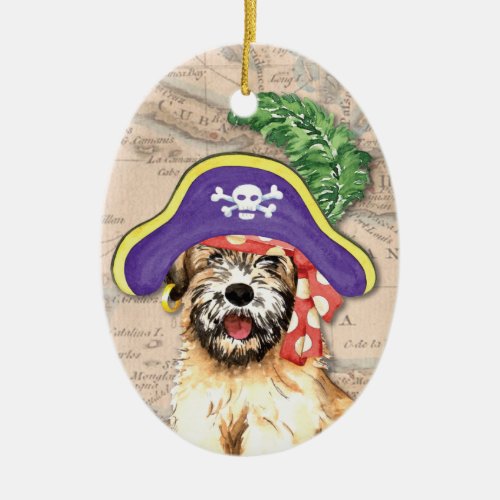 Wheaten Pirate Ceramic Ornament