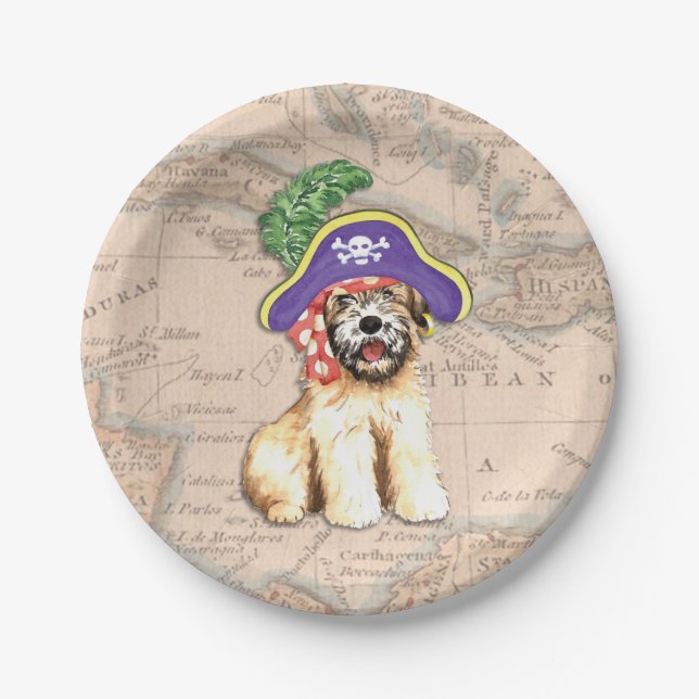 Wheaten Pirate Paper Plates (Front)