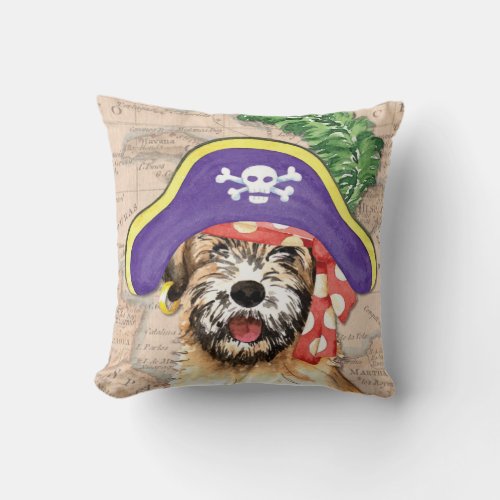 Wheaten Pirate Throw Pillow