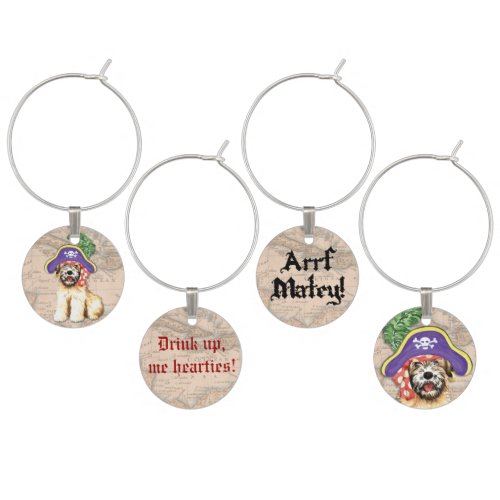 Wheaten Pirate Wine Glass Charm