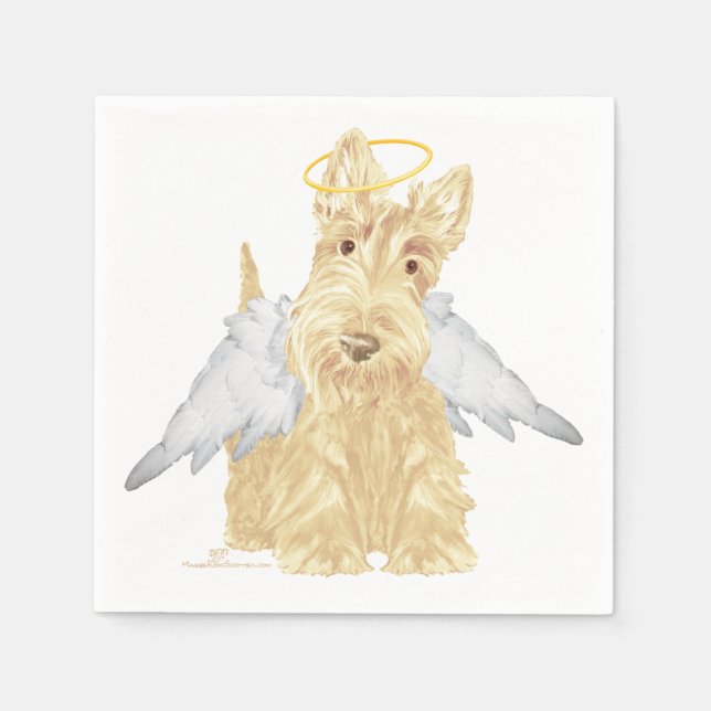 Wheaten Scottie Angel Napkins (Front)