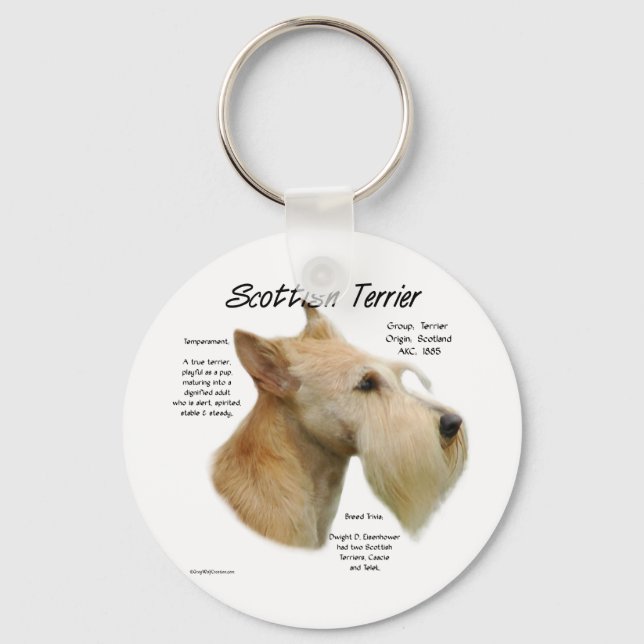 Wheaten Scottie History  Keychain (Front)