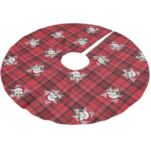 Wheaten Scottie Red Plaid Tree Skirt