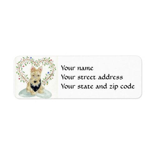 Wheaten Scottie return address label