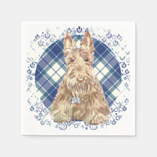 Wheaten Scottie Tartan Paper Napkins