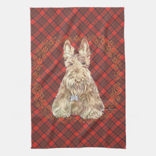 Wheaten Scottie Tartan Towel