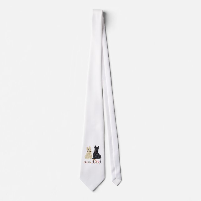Wheaten Scotties Celebrate Father's Day Neck Tie (Front)