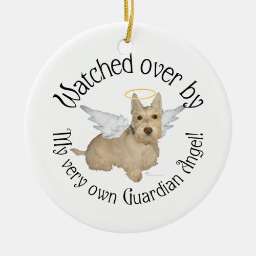 Wheaten Scottish Terrier Angel Ornament