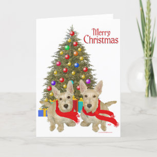 Wheaten Scottish Terrier Chirstmas Holiday Card