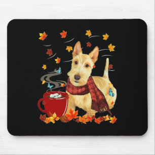 Wheaten Scottish Terrier - Fall - Chocolate - Hot  Mouse Pad