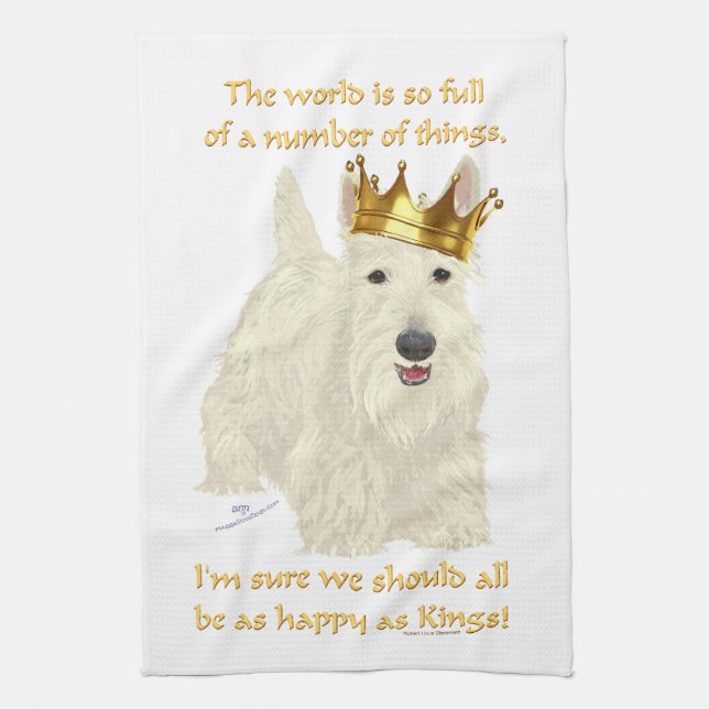 Wheaten Scottish Terrier King Towel (Vertical)