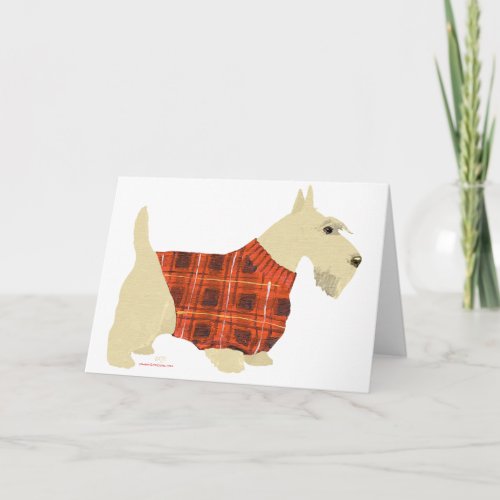 Wheaten Scottish Terrier Sweater Holiday Card