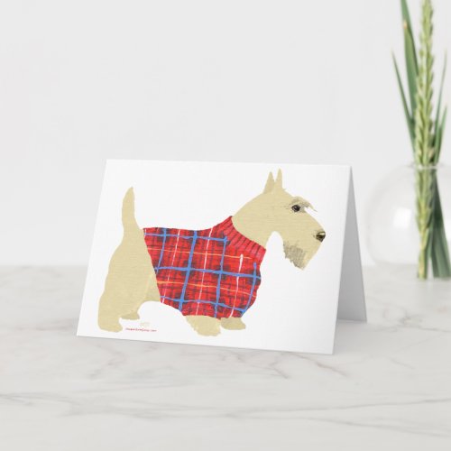 Wheaten Scottish Terrier Sweater Holiday Card