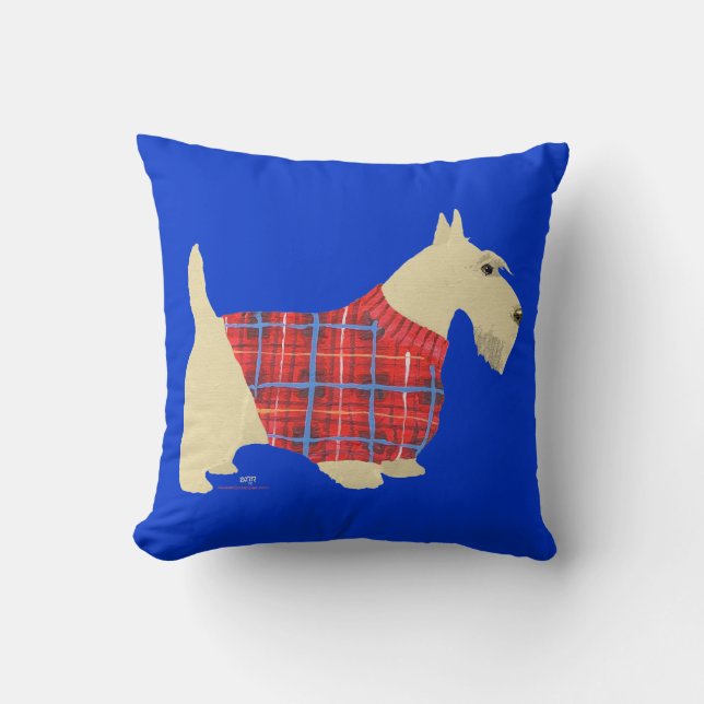 Wheaten Scottish Terrier Sweater Pillow (Front)