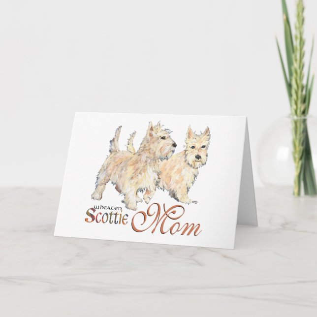 Wheaten Scottish Terriers for Mother's Day Card (Front)