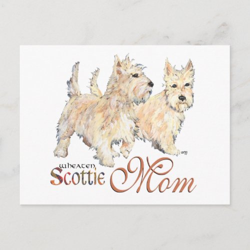 Wheaten Scottish Terriers for Mothers Day Postcard