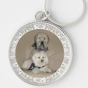 Wheaten Terrier and Havanese Keychain